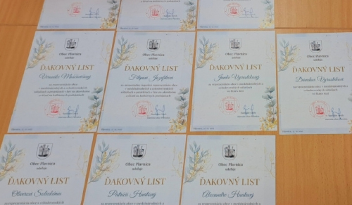 1. fotografia fotogalérie Stretnutie najúspešnejších reprezentantov obce Plavnica - foto