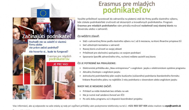 Fotka - Erasmus pre mladých podnikateľov